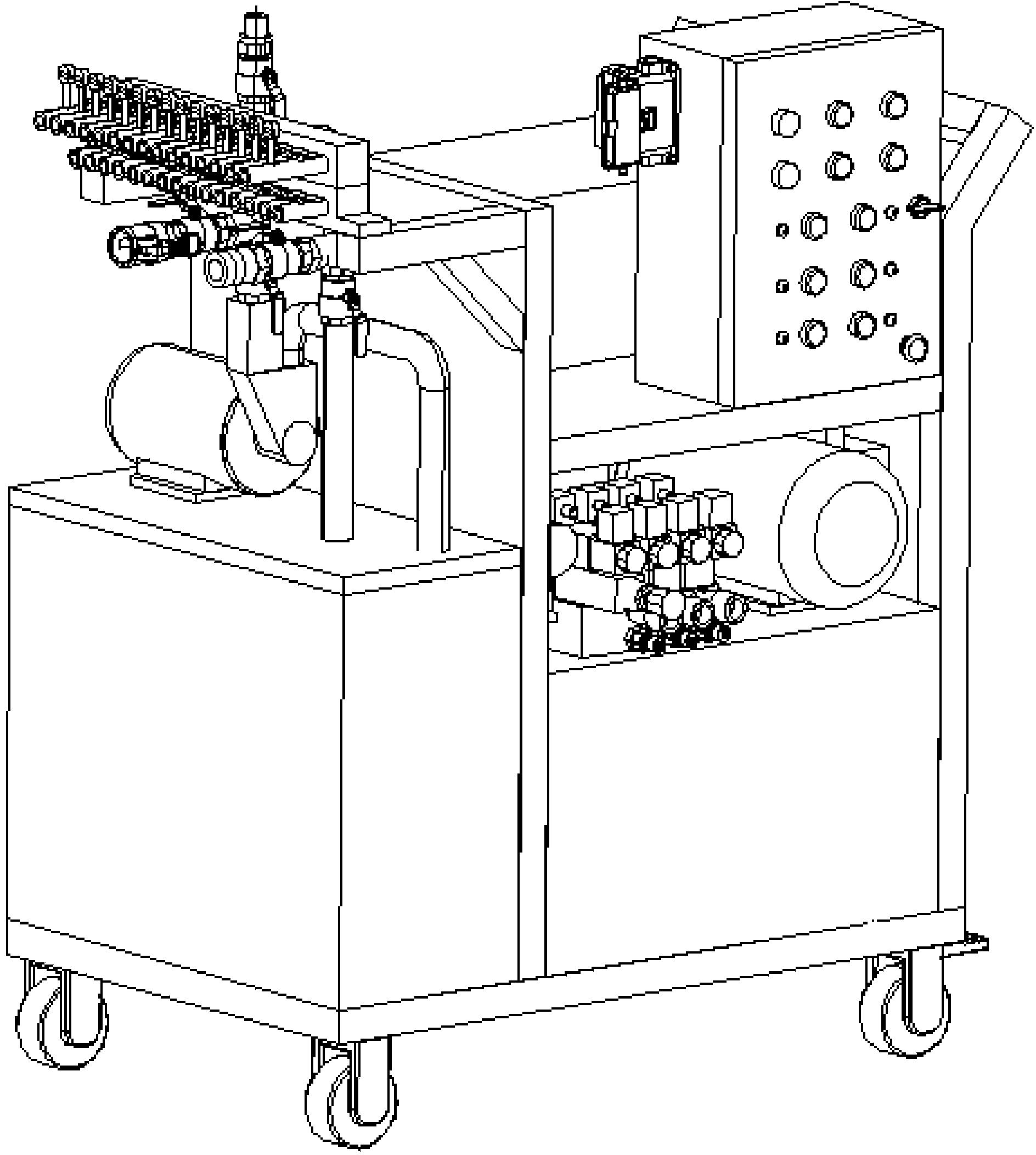 Mobile detection device for injection mold assembly test