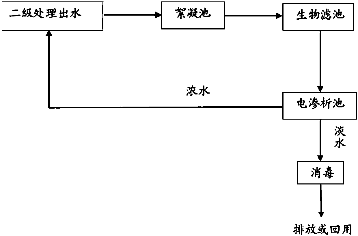 Sewage advanced treatment process