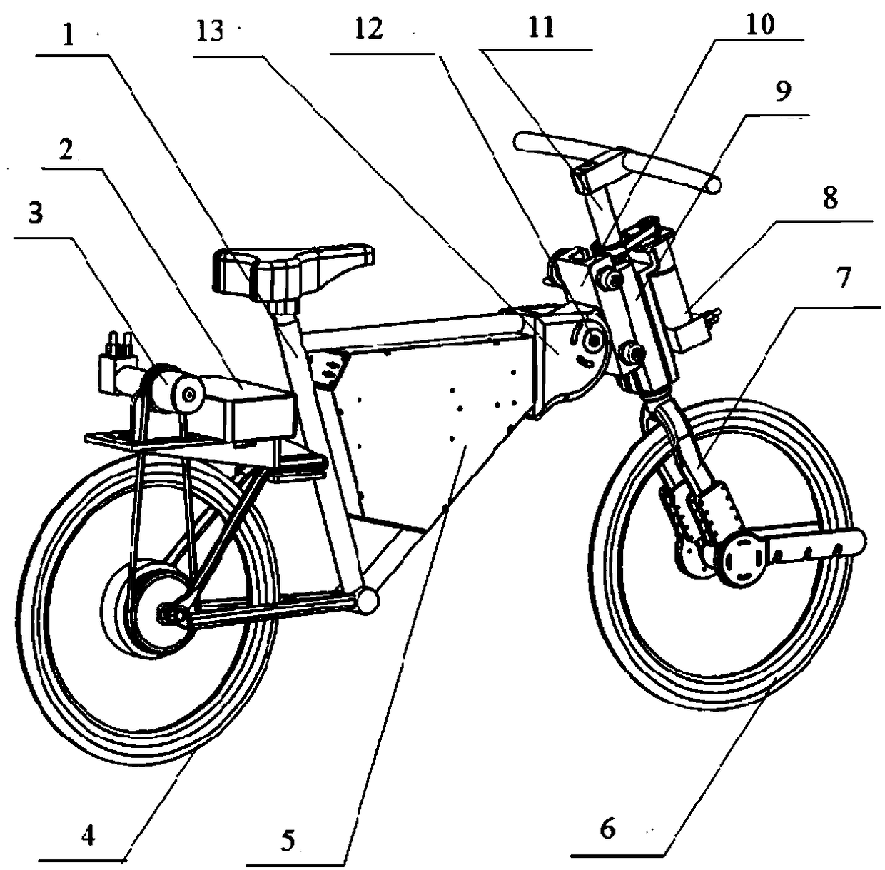 Autonomous balance bicycle mechanical power system and a multi-rigid-body dynamic model thereof