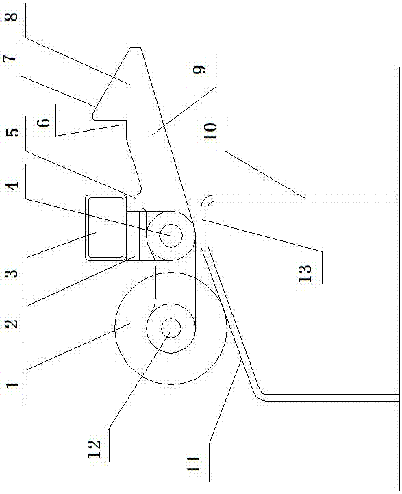 The hook device and the matching baffle suitable for the connection of the car in the sterilization cabinet