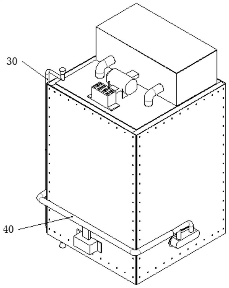 Air storage type elevator car device