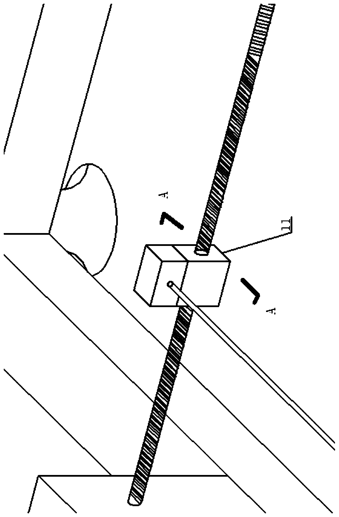 Line marking device for longitudinal retraction rate test of plastic pipe