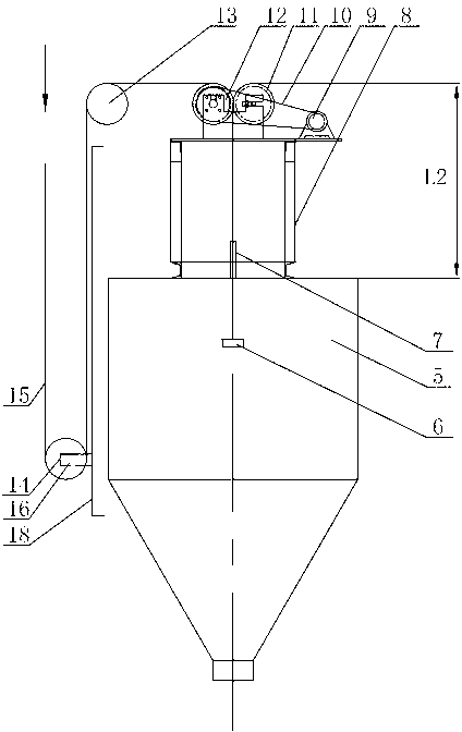 Flexible pipe cleaning device of spray dryer