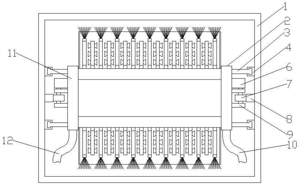 Automobile charging pile capable of periodically removing dust on inner wall