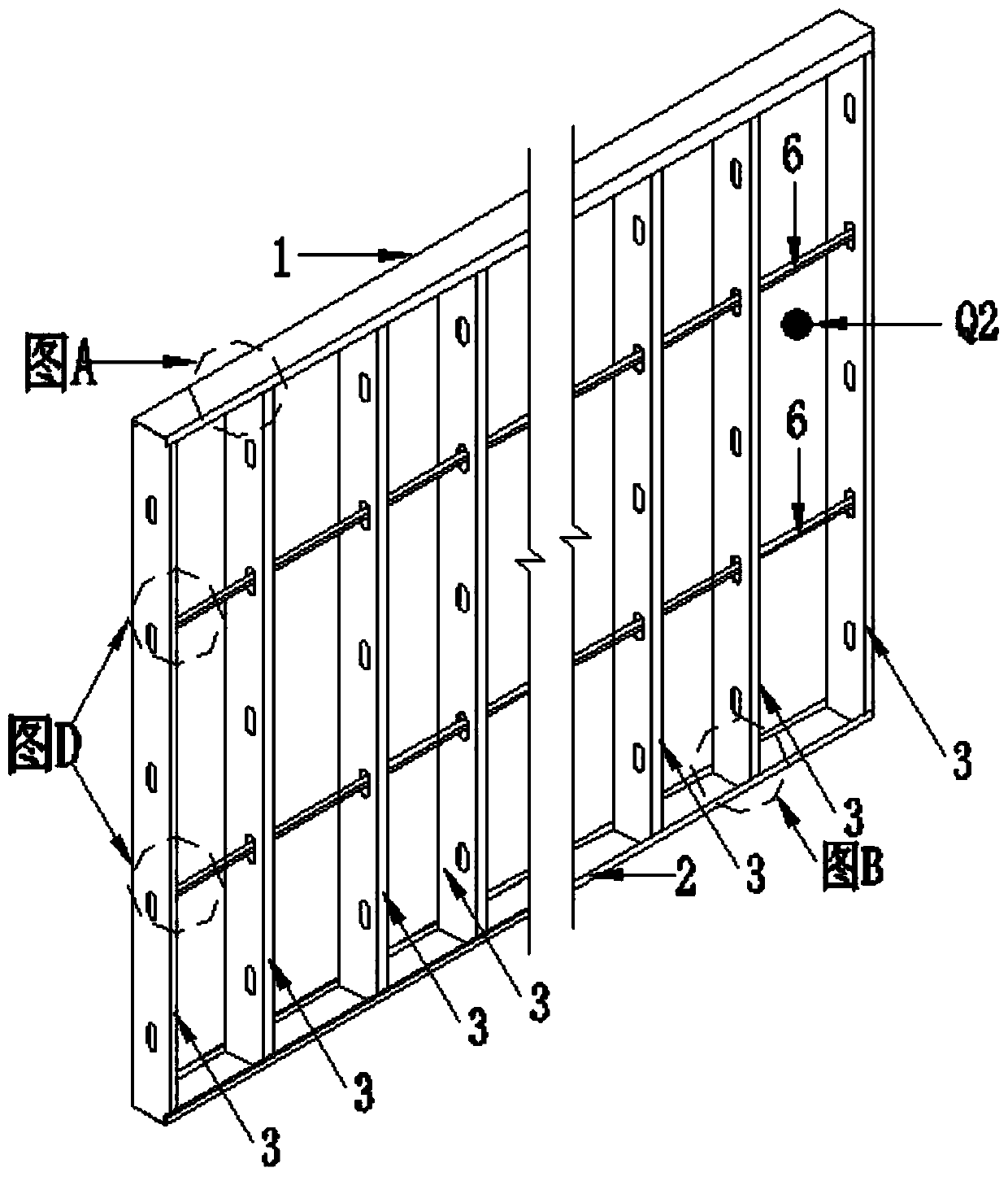 Structural form of bearing wall and floor cover of cold-formed thin-walled steel house