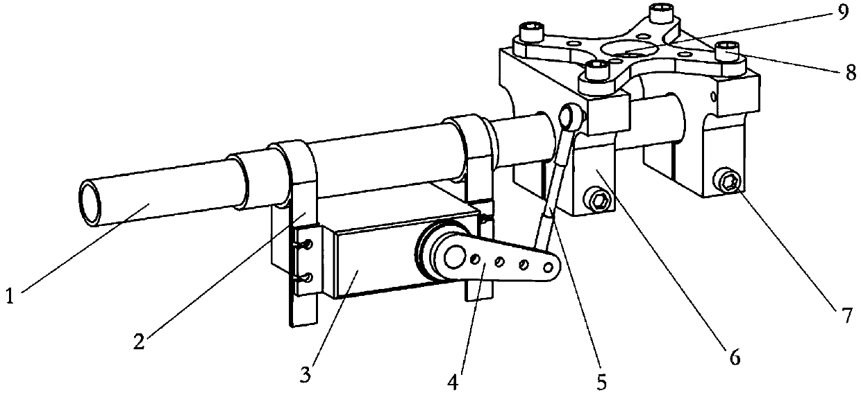 Small-angle tilting mechanism of engine for small tilt rotor aircraft