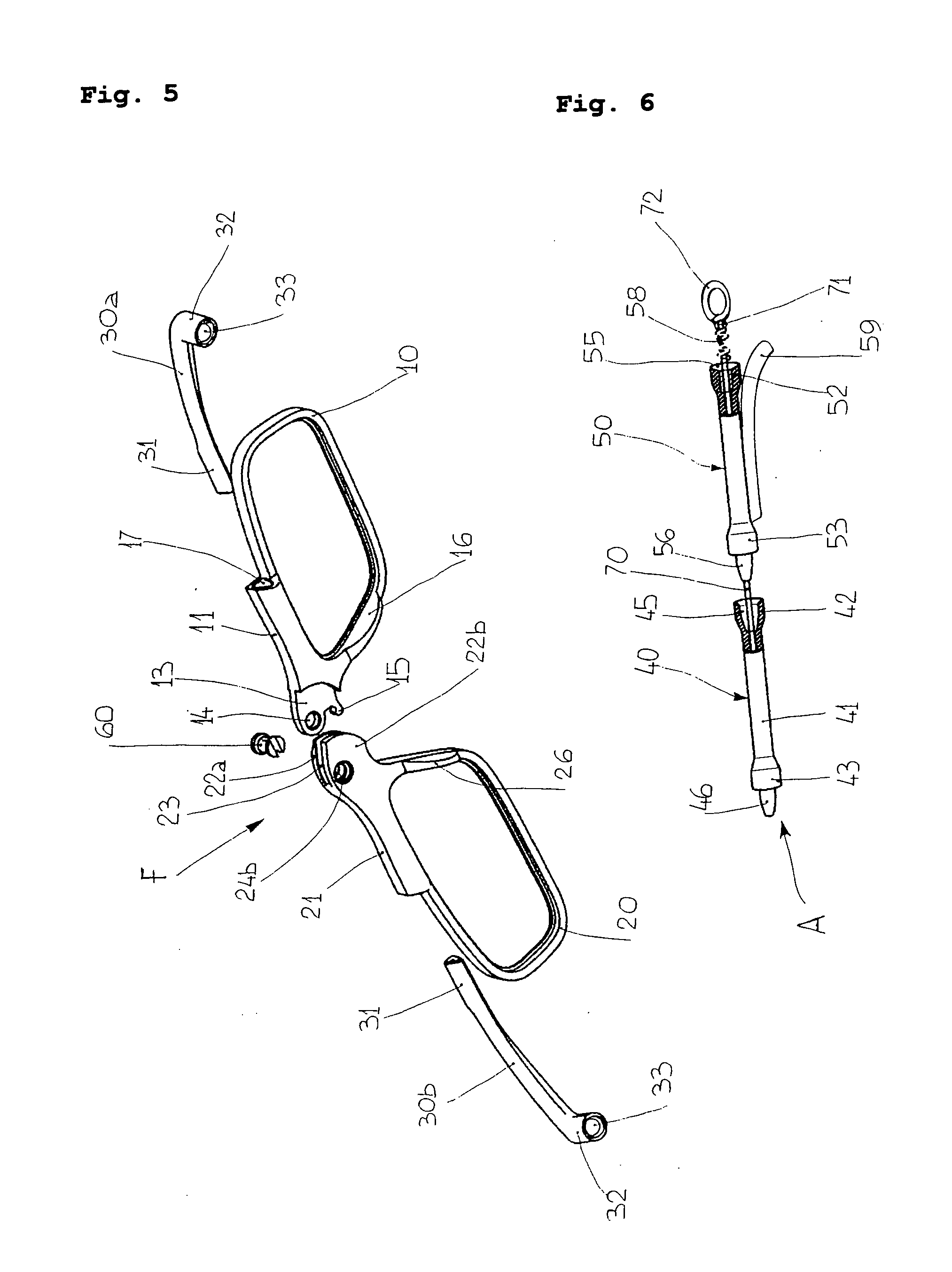 Articulated spectacle frames with wire assembled components