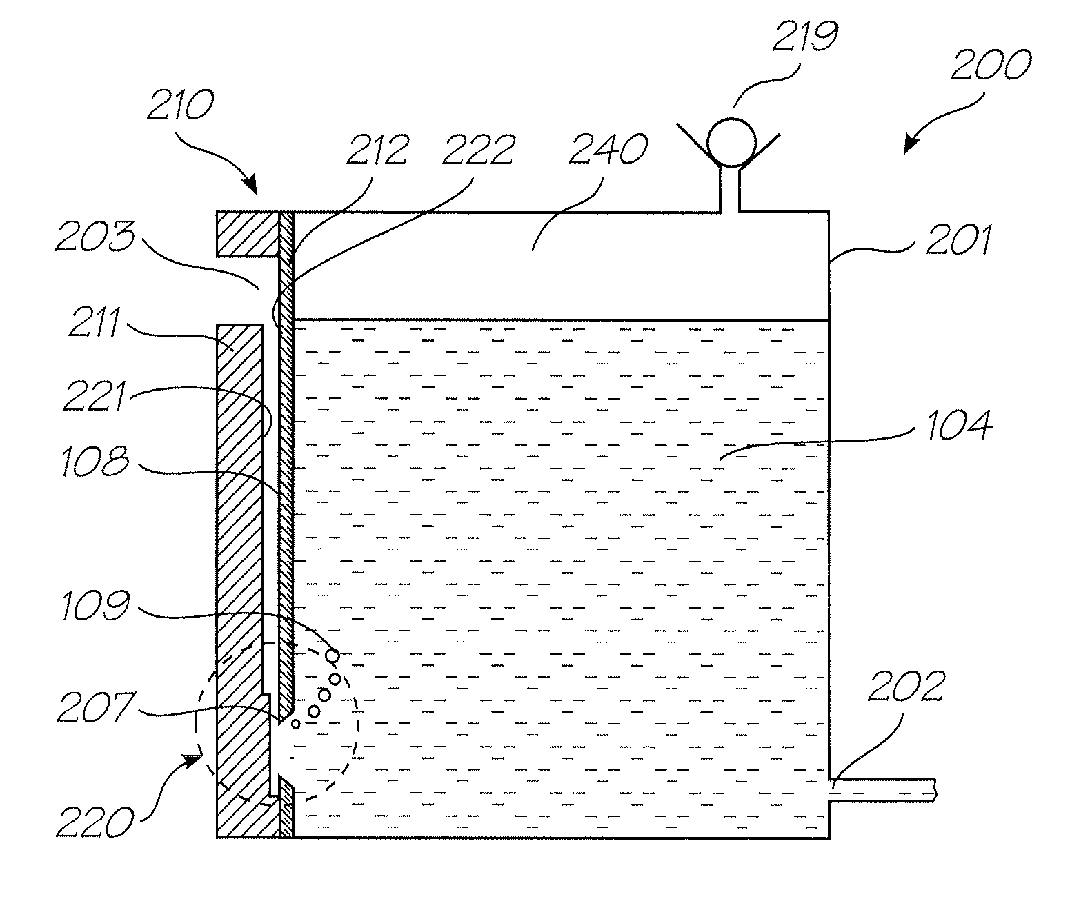 Ink pressure regulator with regulator channel fluidically isolated from ink reservoir