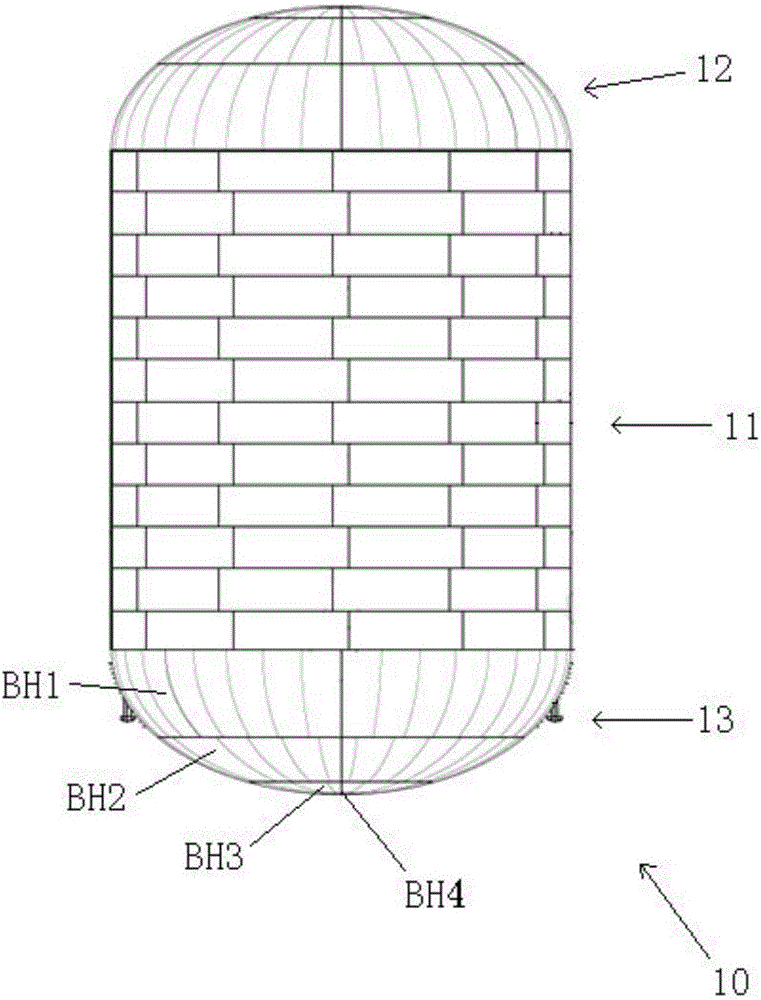 Installation tool and method for short supporting legs of bottom head of steel containment vessel of nuclear power station