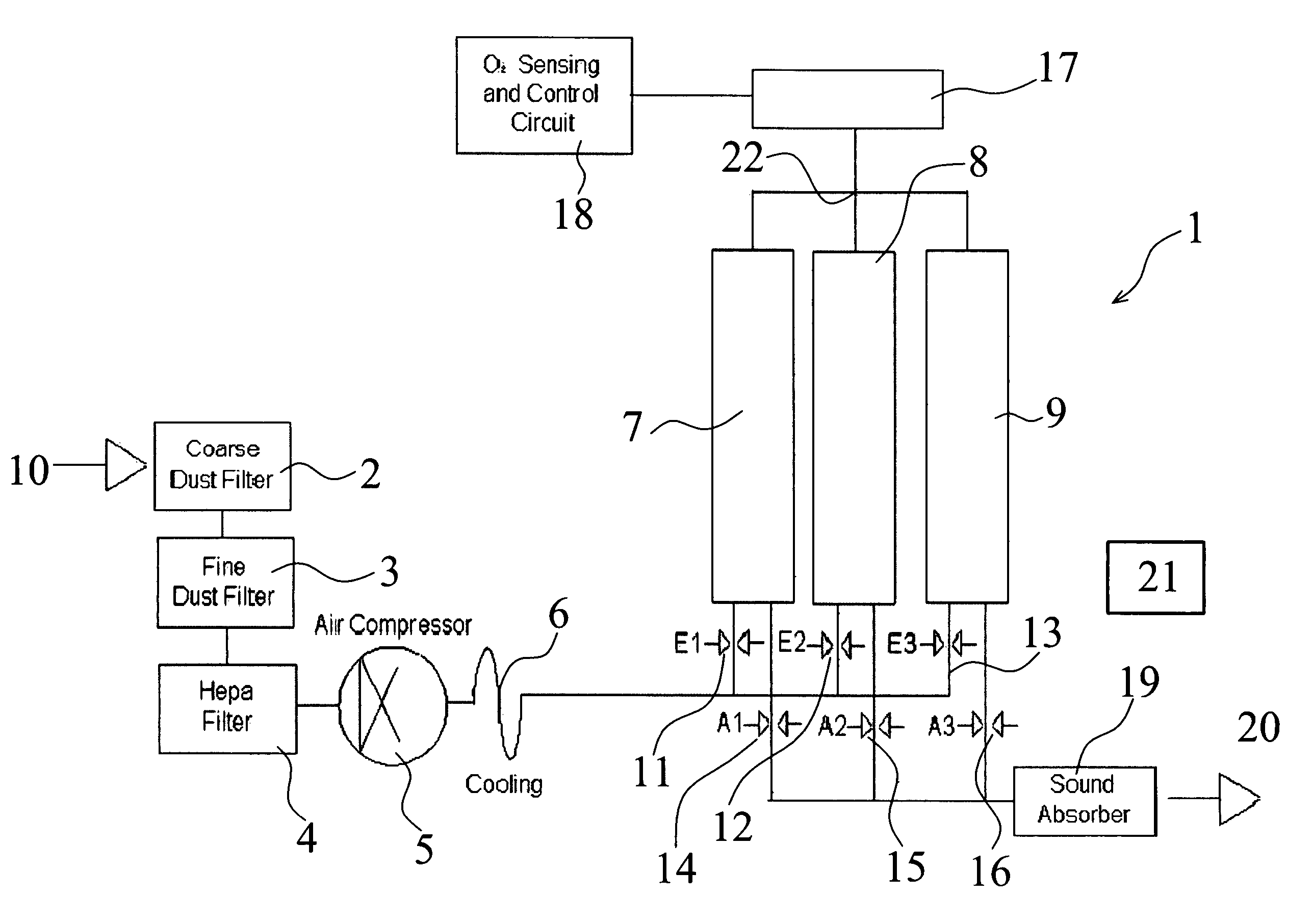 Method and apparatus for improving the air quality within an enclosed space