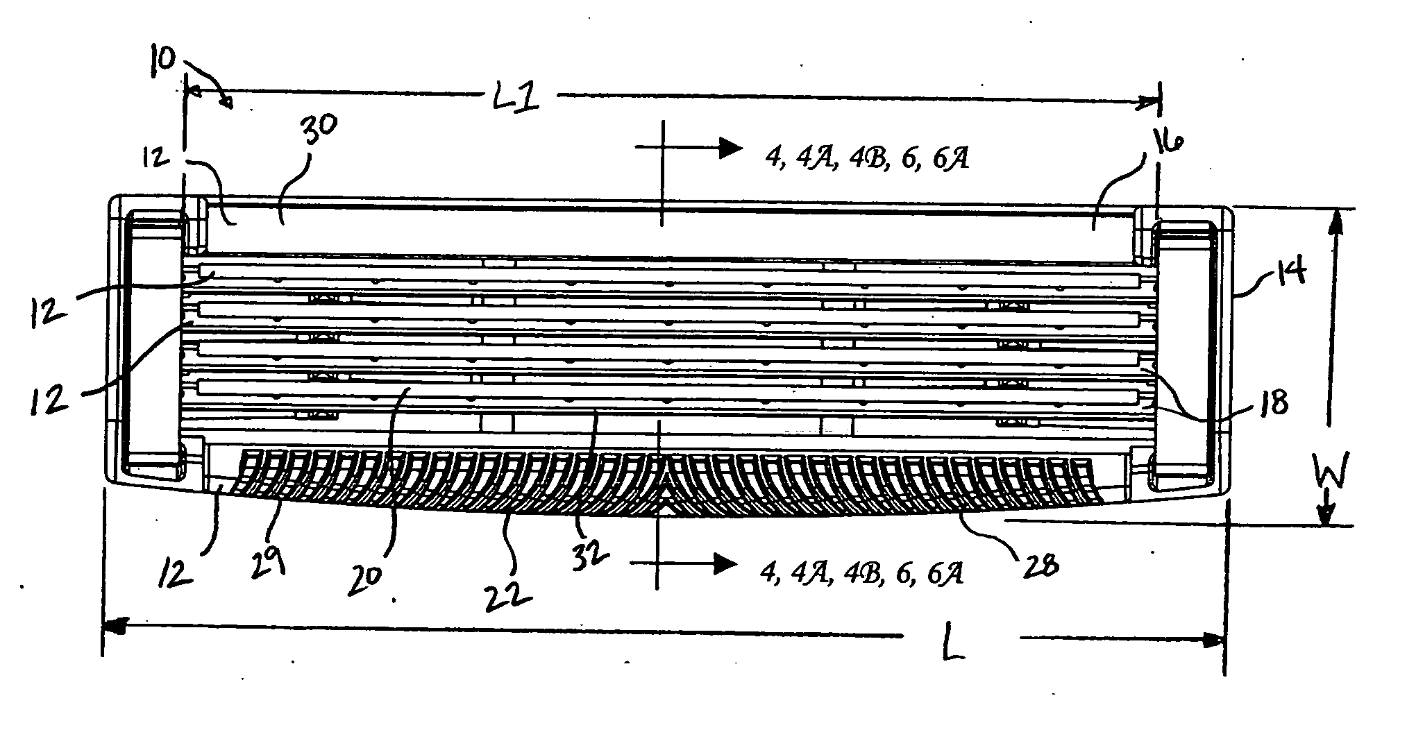 Inter-blade guard and method for manufacturing same