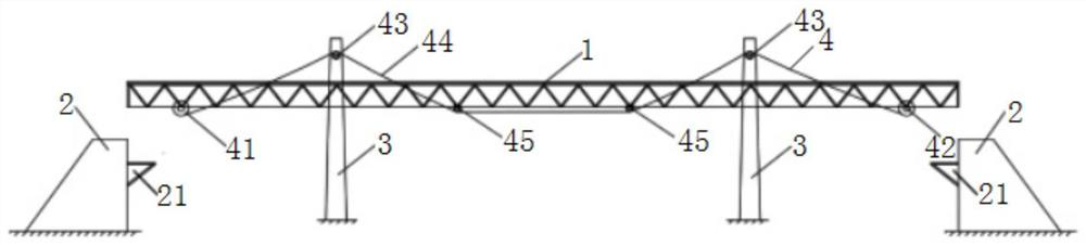 CFRP plate lifting bridge with support