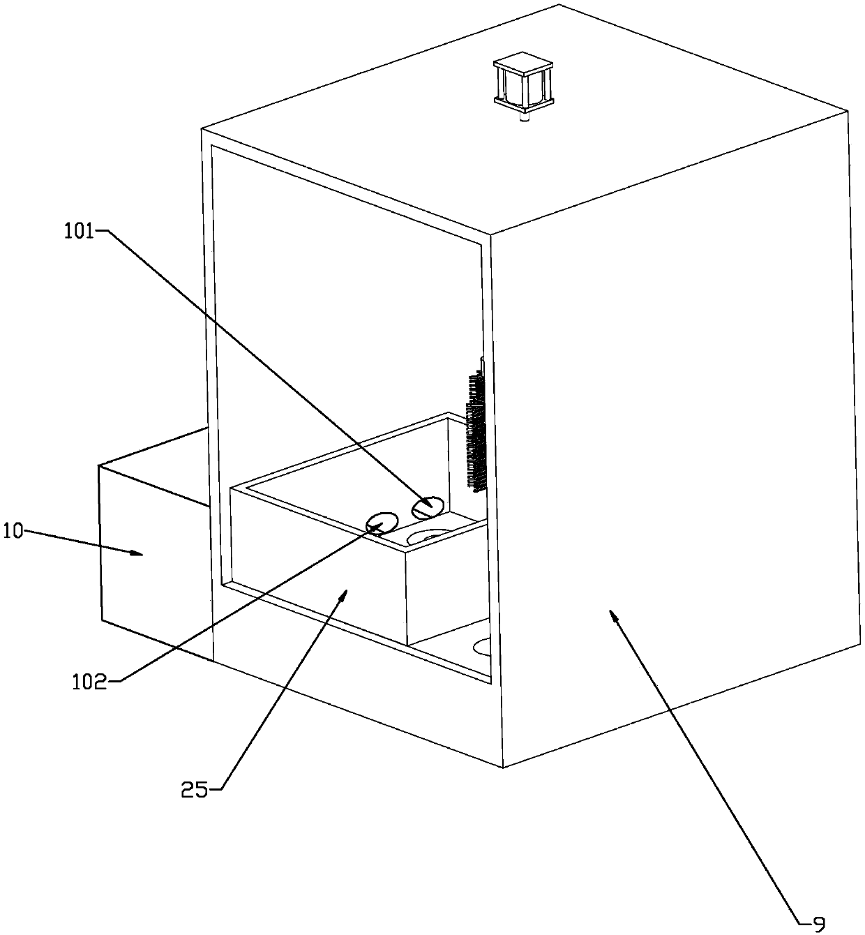 Cleaning device for intelligent induction beaker