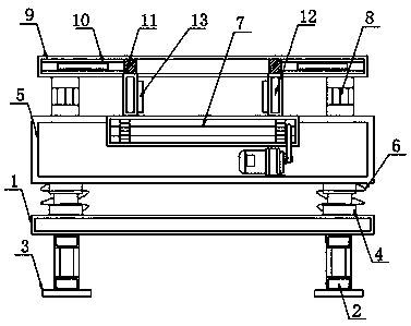 Conveying device for manufacturing of novel building materials