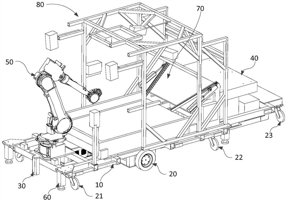 Cargo handling vehicle and cargo transfer system