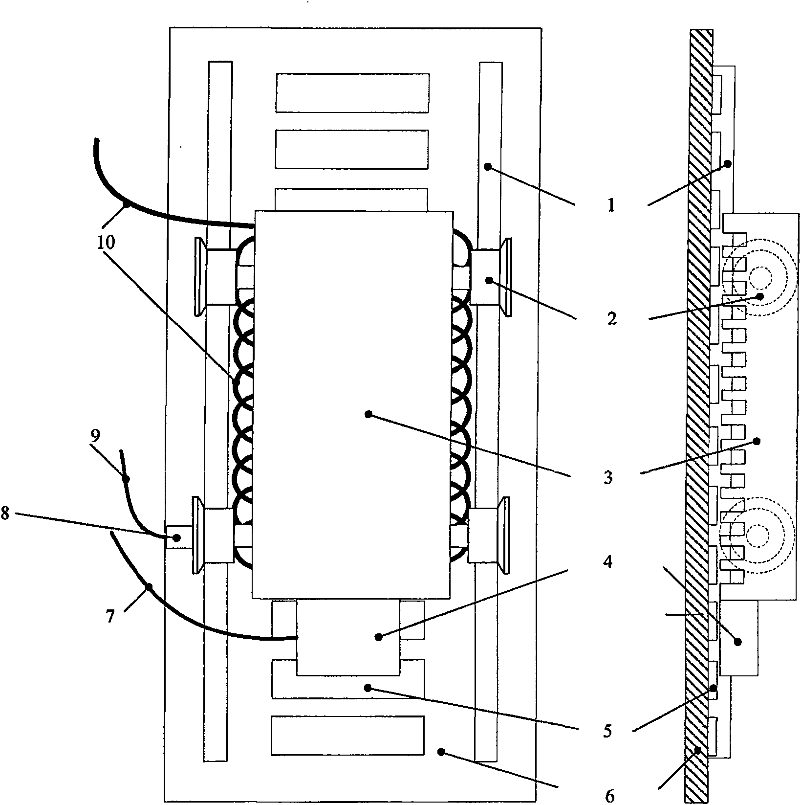 Large power long range permanent magnetism synchronous linear motor servo drive apparatus