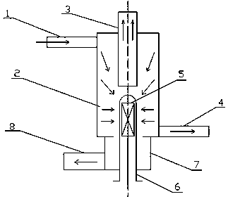 Three-product radial magnetic-field magnetic cyclone for magnetite separation and classification