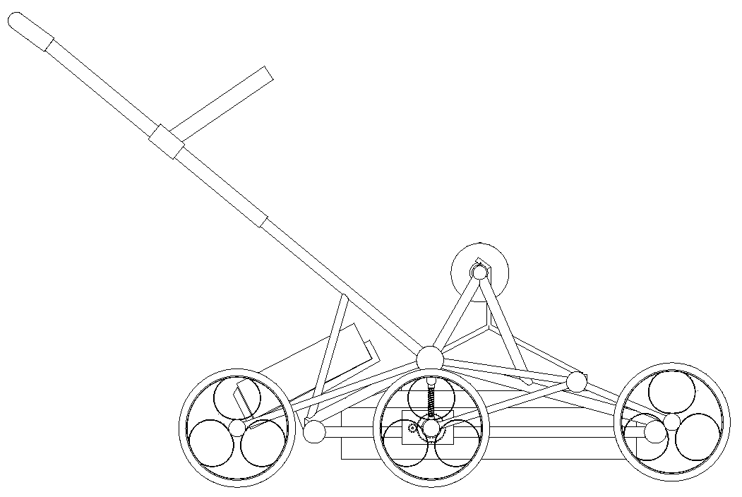 Range-measuring anti-seismic geological radar car