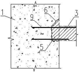 Connection method and structure for casting wall body and plate girder of powerhouse of hydropower station by stages