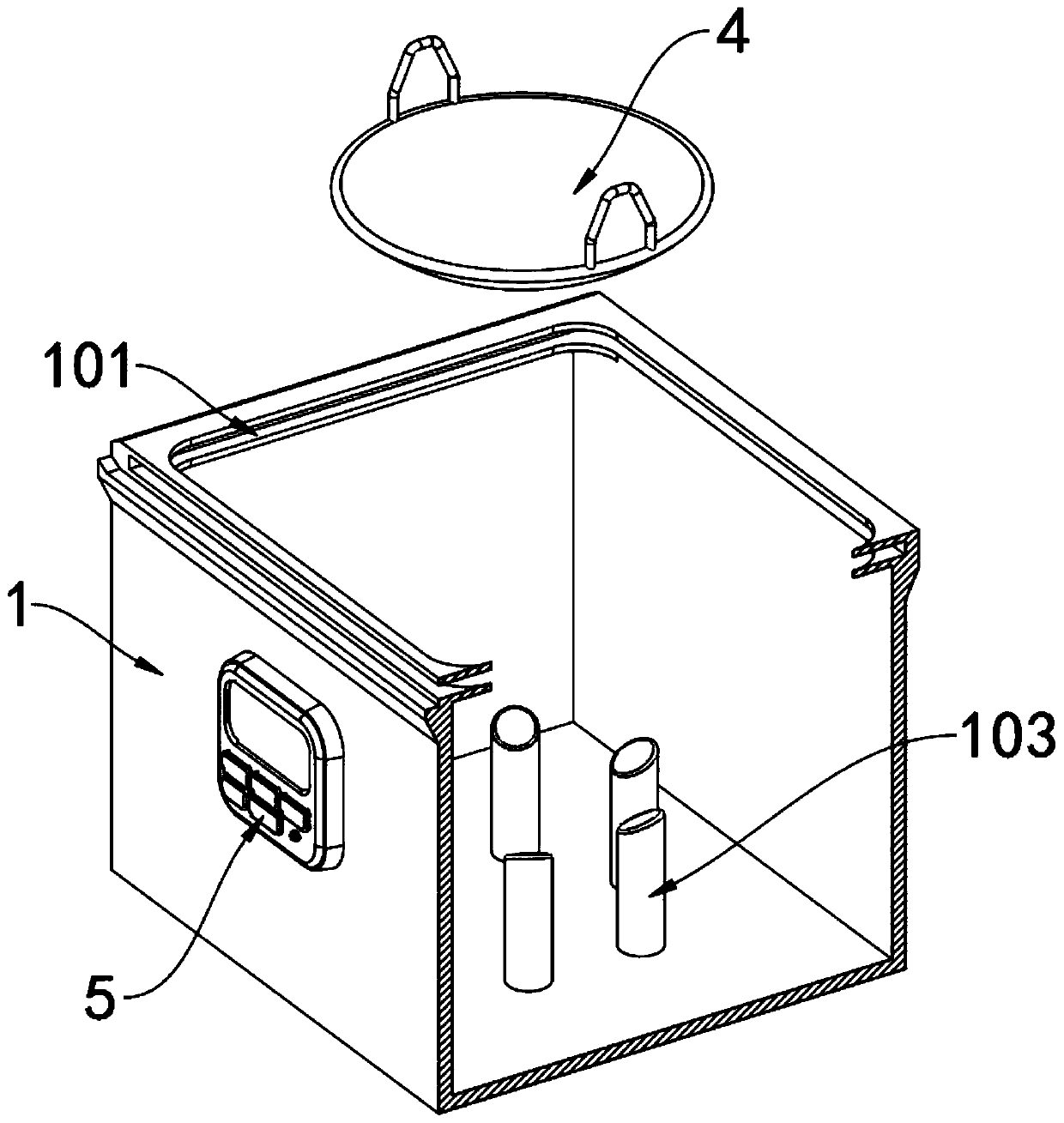Formaldehyde-removing building material inspection device