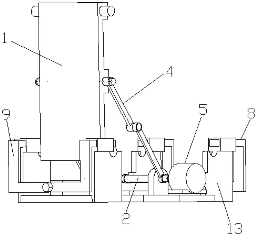 Turnover mechanism based on double-rocker connecting rod