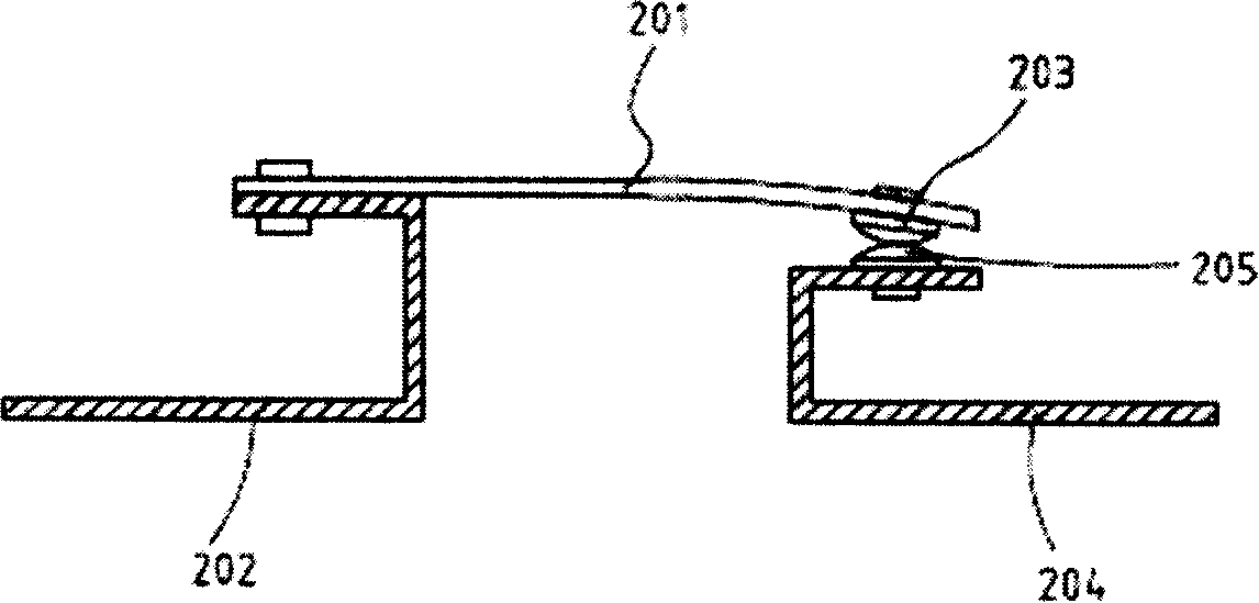 Temperature fuse connection structure