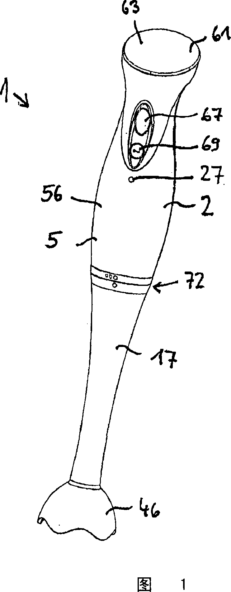 Electric-motor kitchen appliance comprising an electric or electronic control