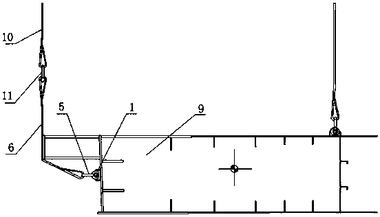 Segmental lifting method for ship body provided with hatch coaming