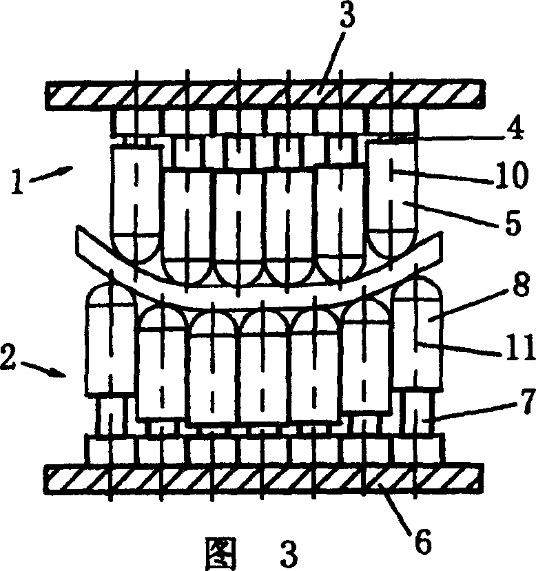 Discrete face mold device for plate material heat forming