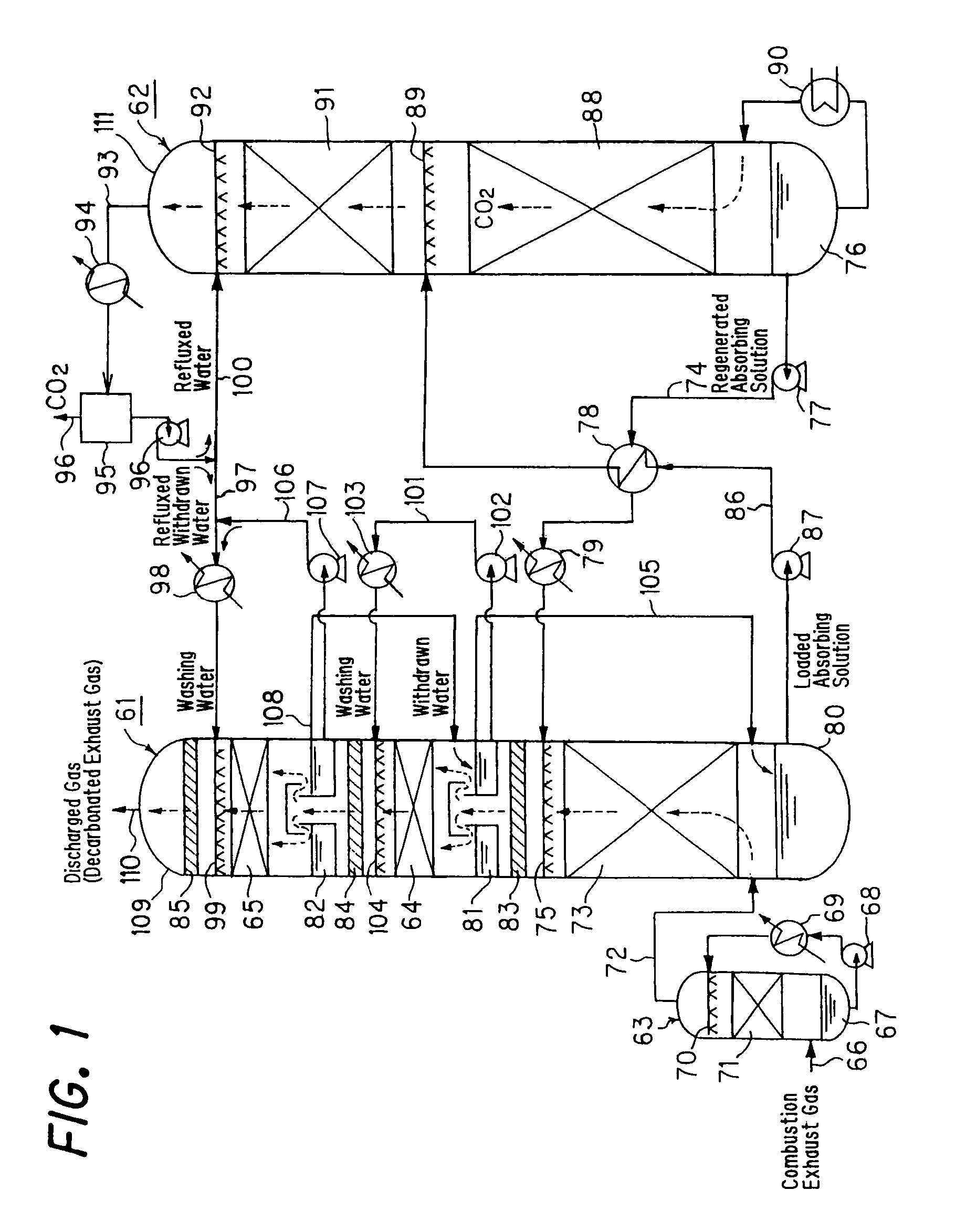 Amine recovery apparatus and decarbonation apparatus having same