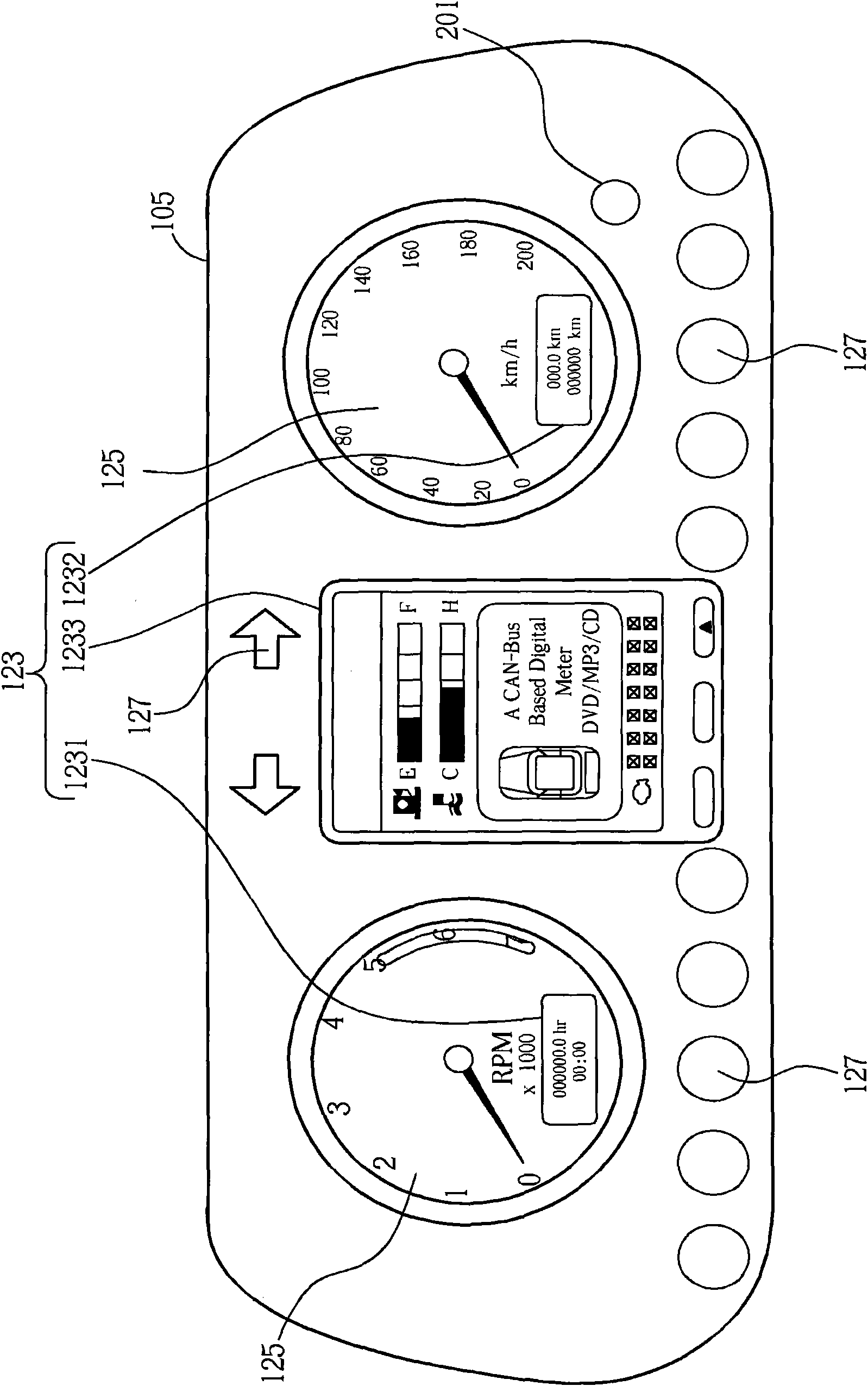 Vehicle instrument system employing controller local area network bus