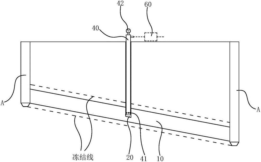 Hydrologic observation device capable of penetrating frozen wall