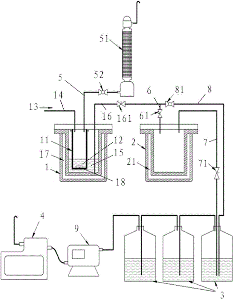 Separating apparatus and method for liquid hydrogen fluoride solution