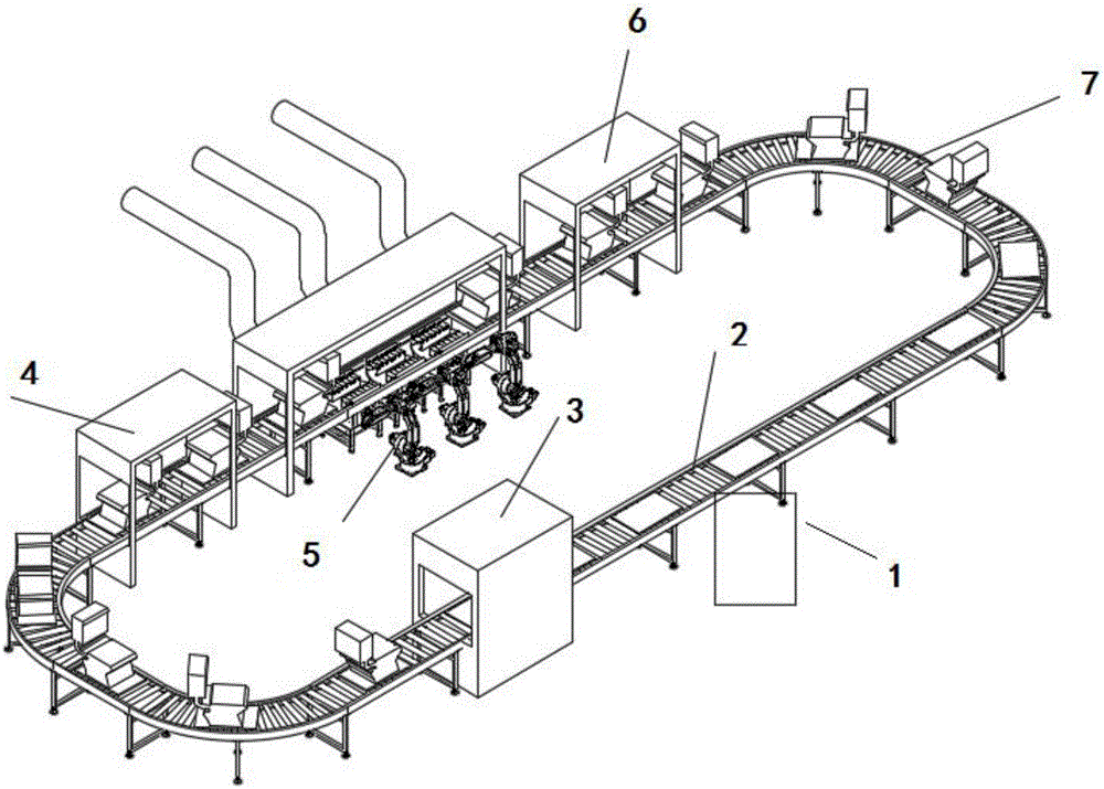 Automatic paint spraying device for bearing
