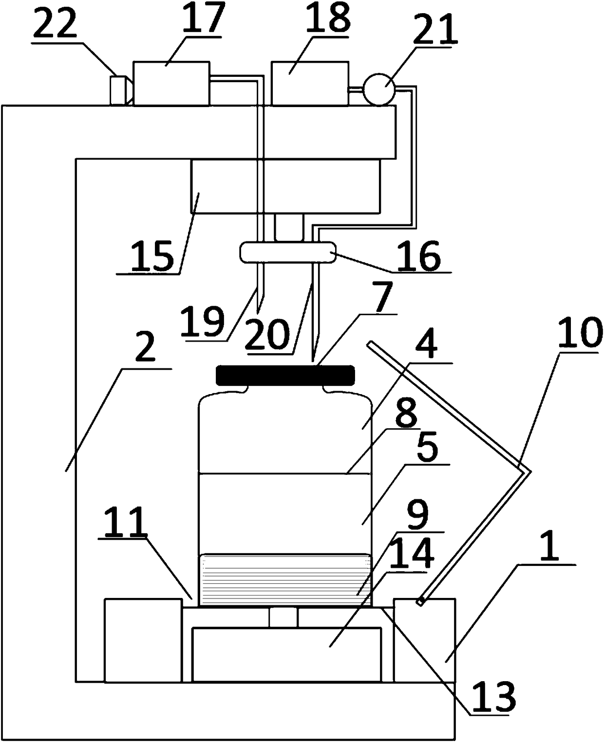 Sterile liquid change device for cell thawing and method for cell thawing liquid change by sterile liquid change device