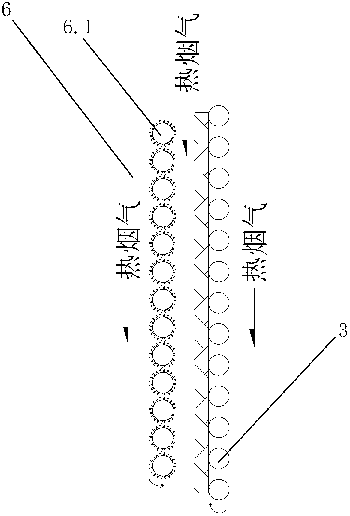 A wall and floor tile roller kiln for correcting convective heat transfer of adobe products