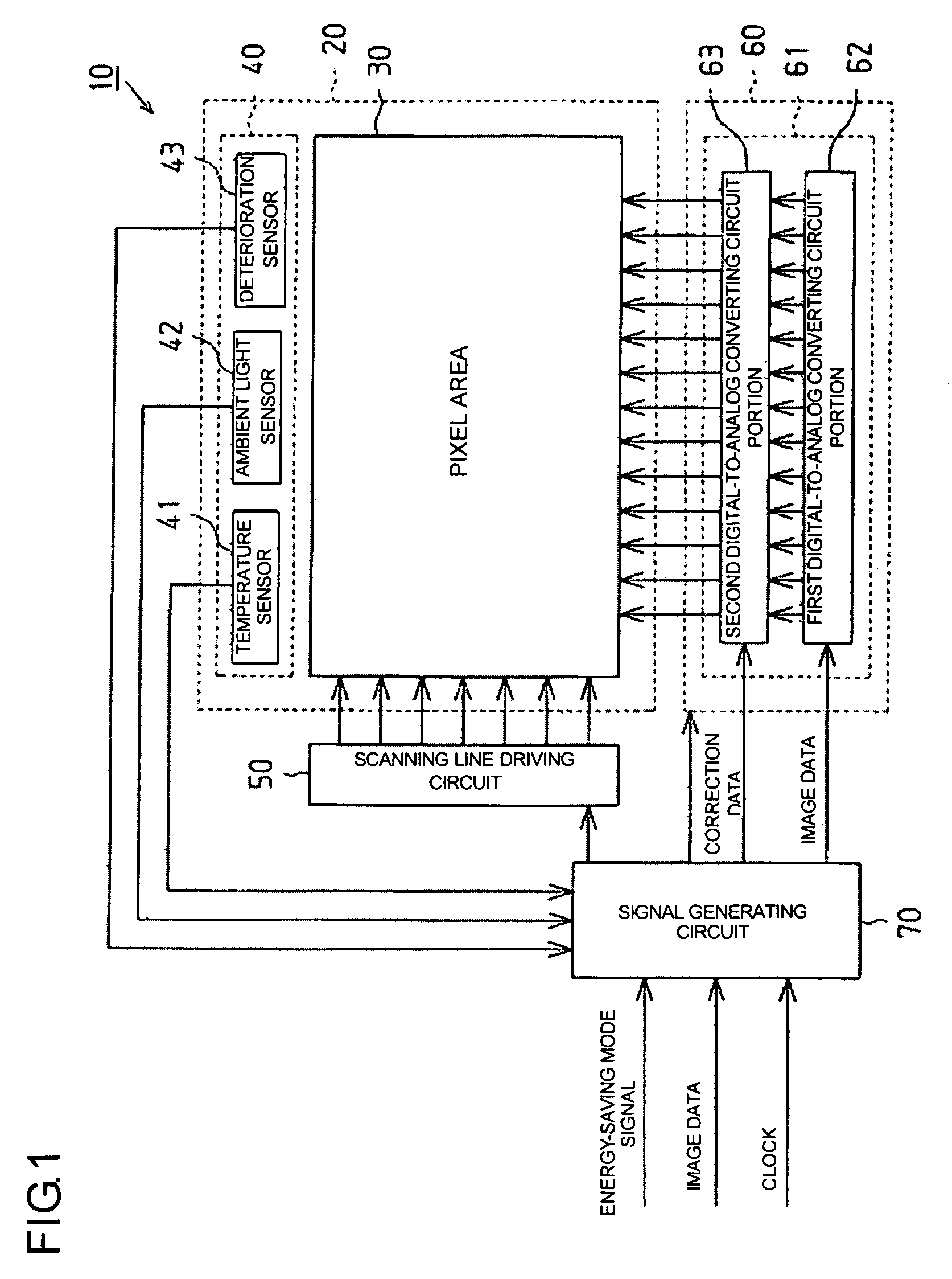 Digital-to-analog converting circuit, electrooptical device, and electronic apparatus