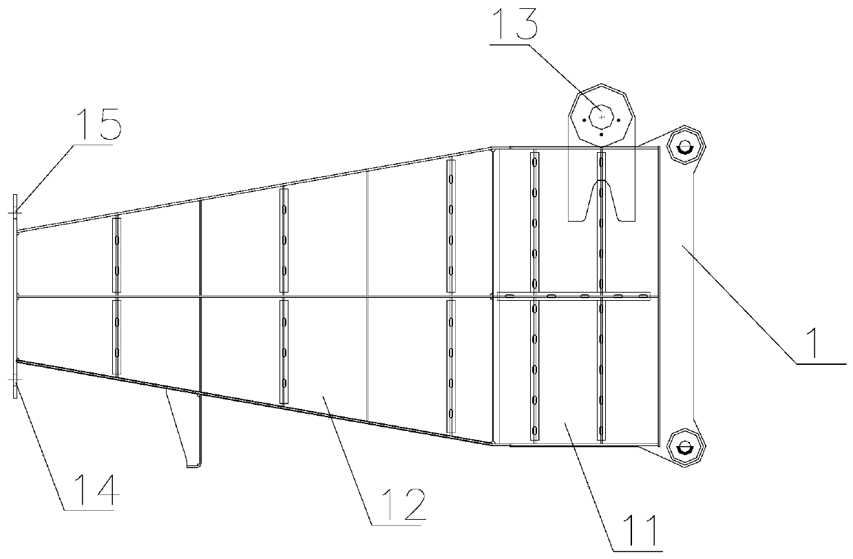 A combined beam beam and hanging beam device and its hoisting method