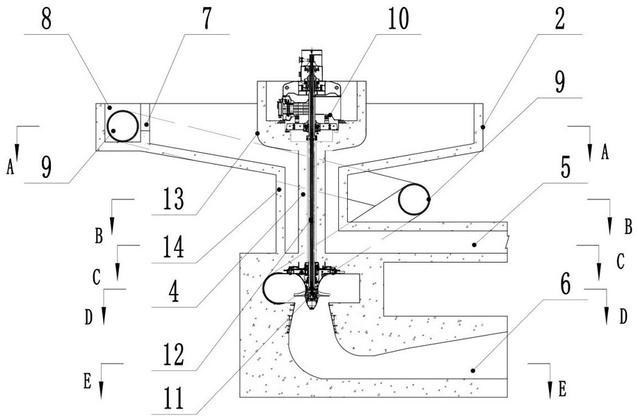 A channel vortex power generation and sand removal device and power generation method