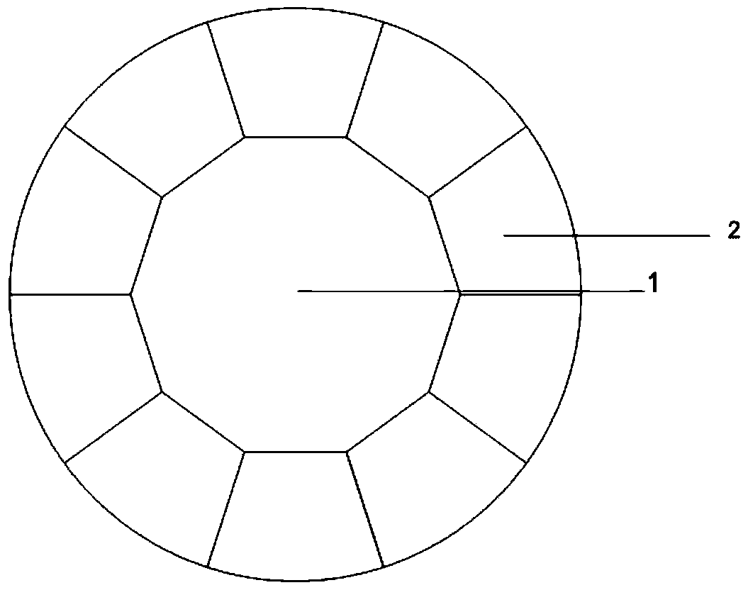 A diamond with the effect of ten arrows and ten hearts