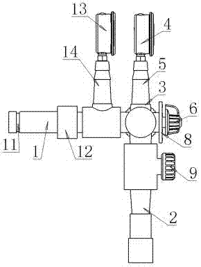 Adjusting method of central vacuum aspiration meter head