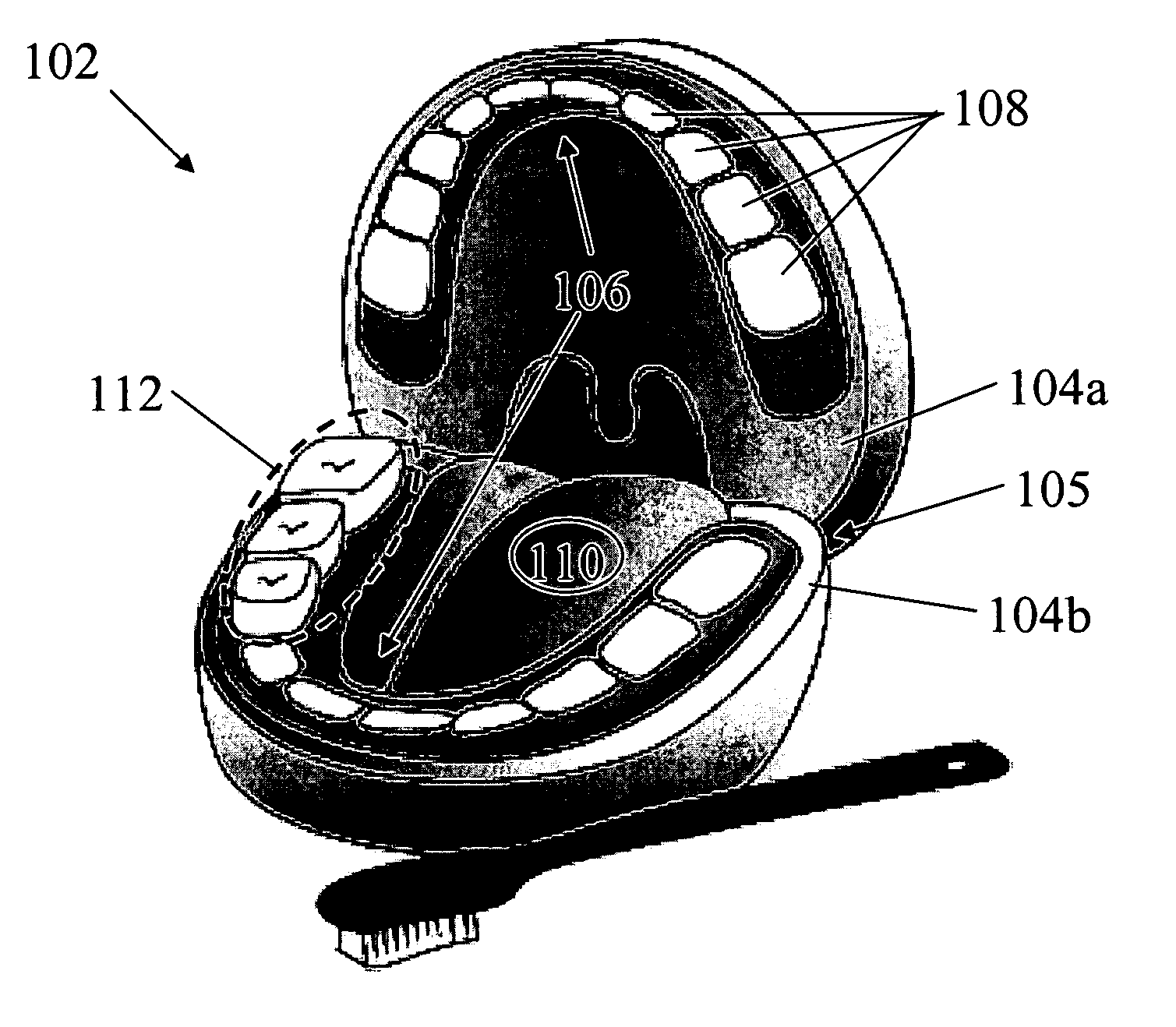 Device and method for promoting effective oral hygiene by a child