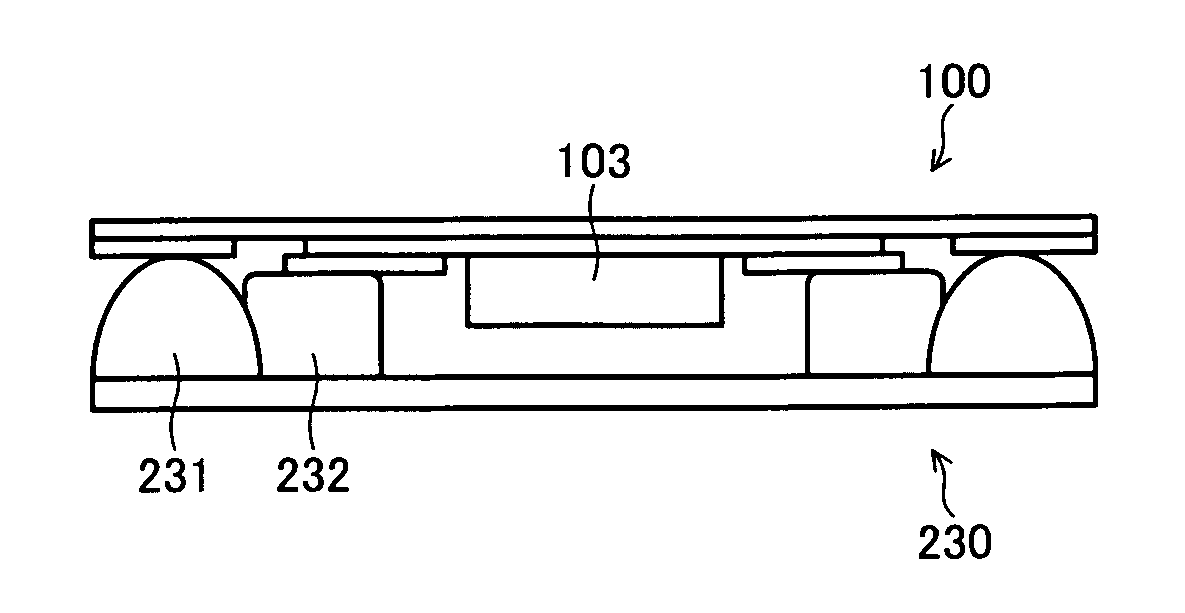 Semiconductor apparatus packaging structure, semiconductor apparatus packaging method, and embossed tape