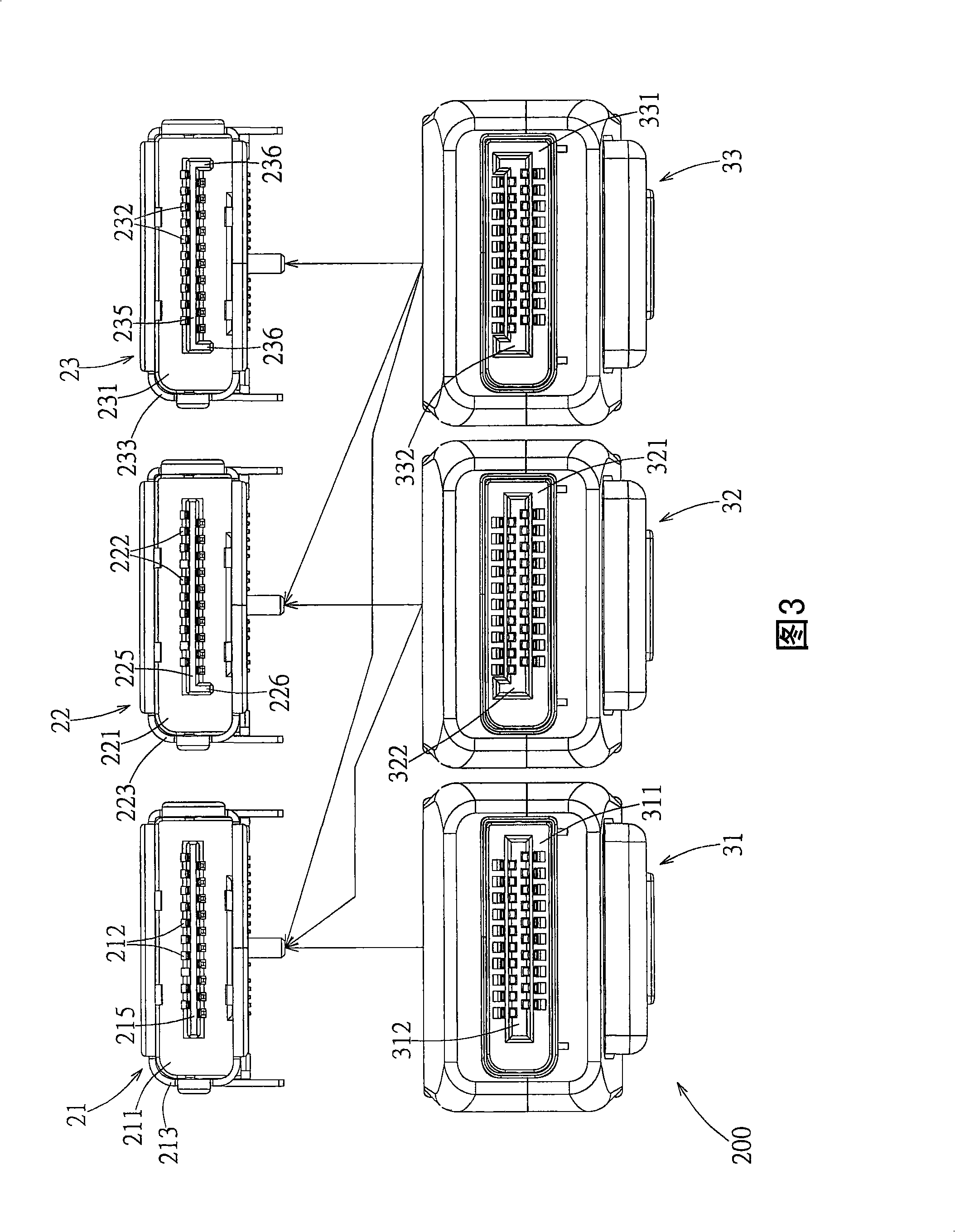 Electric connector combination system