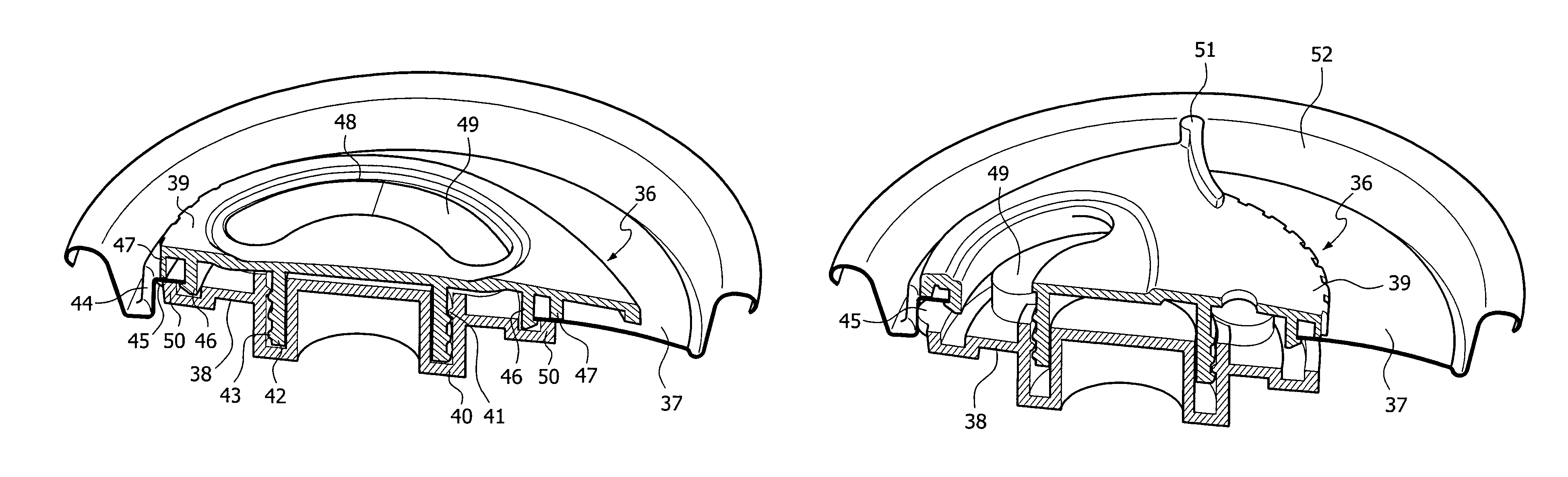 Device for sealing foodstuff containers and foodstuff container provided with such a device