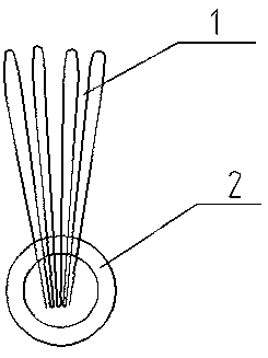 Fishing seven-star buoy or space bean lead wire handle structure and process