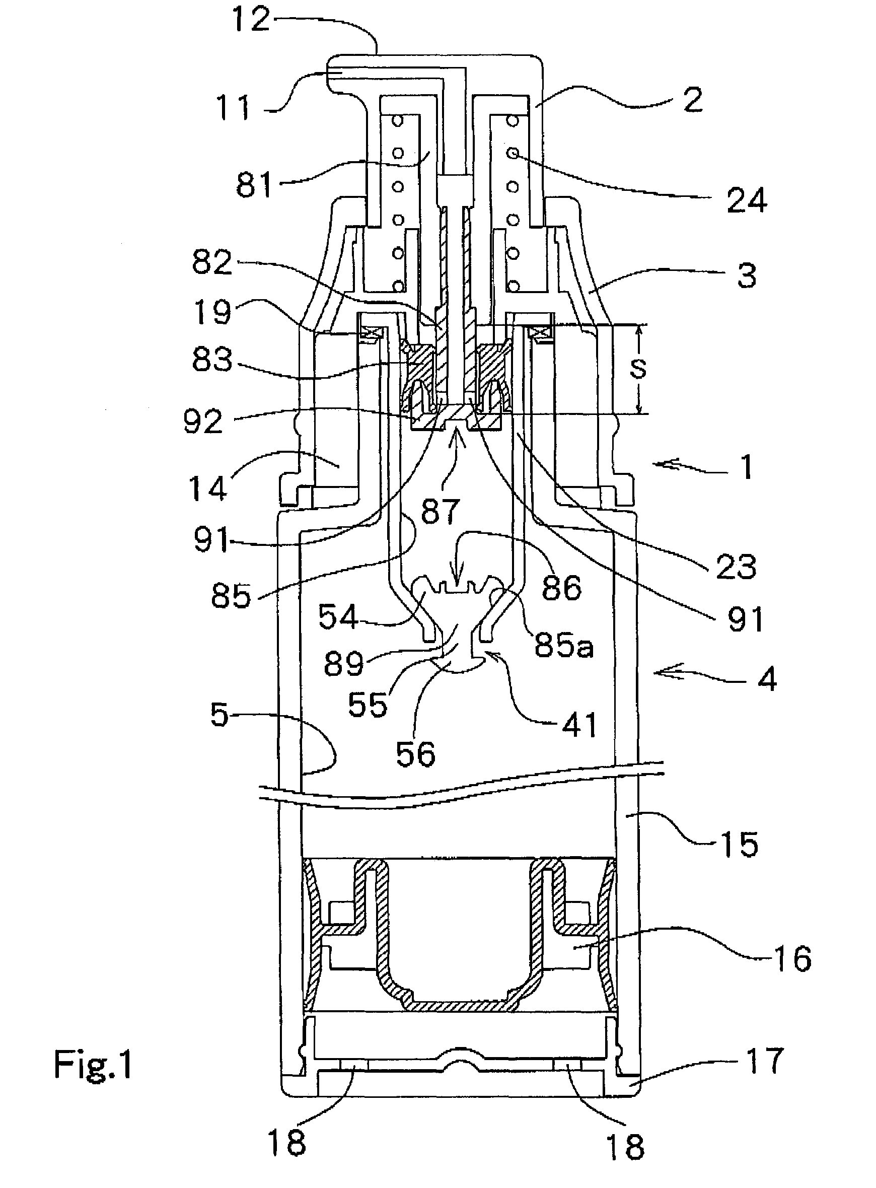 Cylinder and valve structures for liquid-dispensing containers