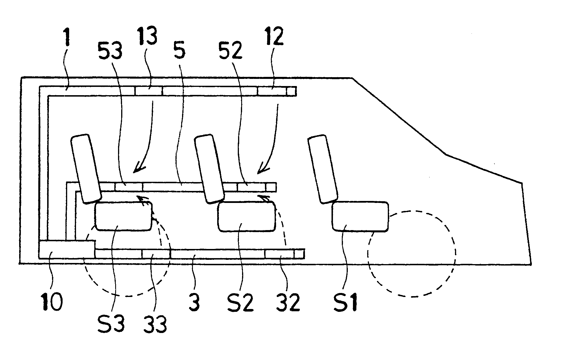 Vehicle air conditioner having air suction port for each seat