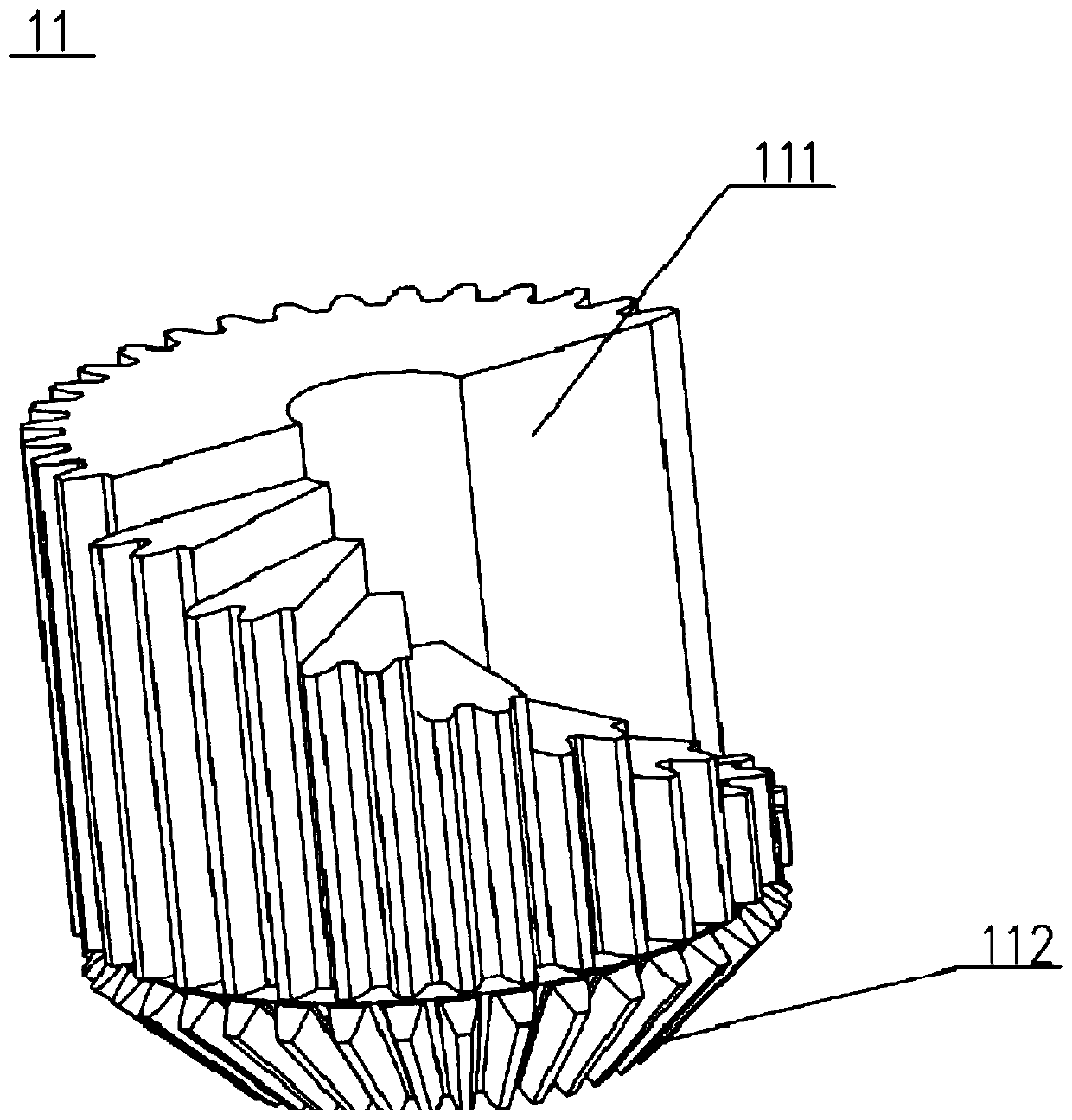 Disc-shaped unscrewing mechanism and partial discharge detection device