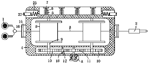 Portable earphone capable of being taken up quickly and operation method